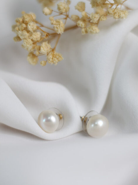 Aretes perlas sintetica - Imagen 2