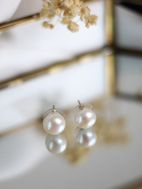 Aretes perlas sintetica - Imagen 3