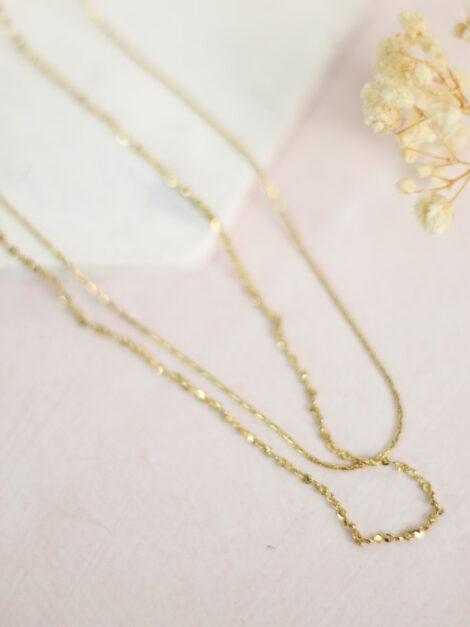 Pevla Double Chain Necklace Ellie Vail - Imagen 3