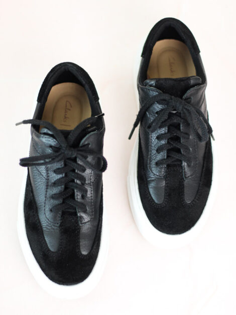Clarks Womens Standart Fit Hero Lite Lo Trainers Black (talla 6 US) - Imagen 4