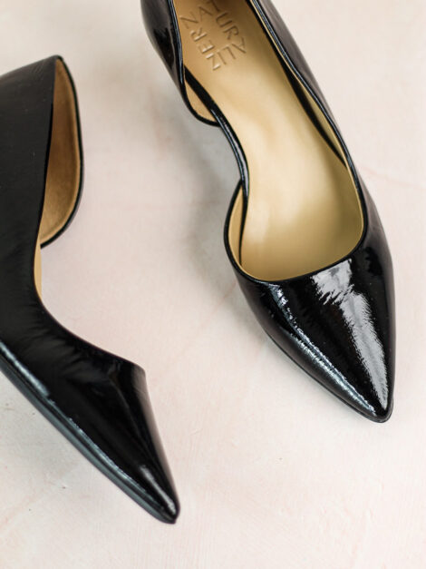 Naturalizer Demie Patent Leather Black Pumps (talla 7) - Imagen 2