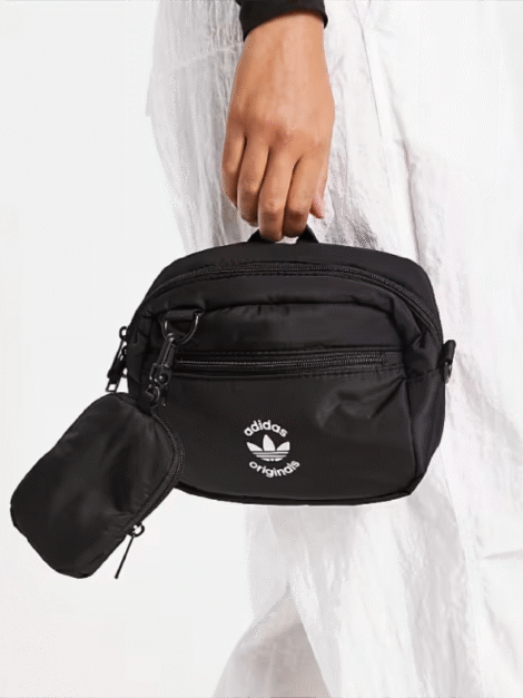 Adidas Originals puffer and pouch crossbody in black