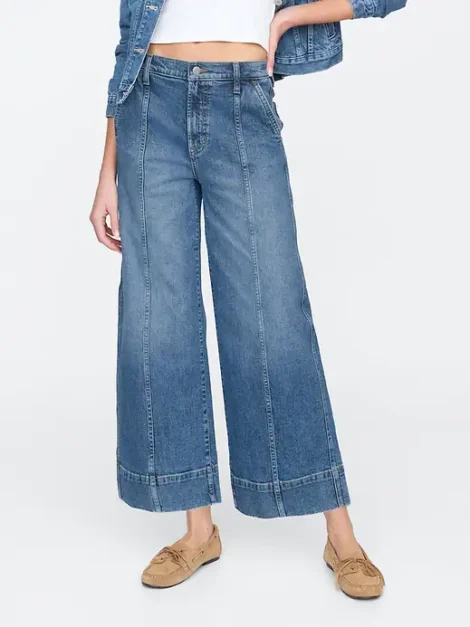 High rise wide-leg crop GAP (talla 4/27R)
