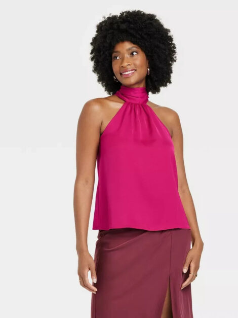 A New Day Women's Satin Halter nueva (talla XS)