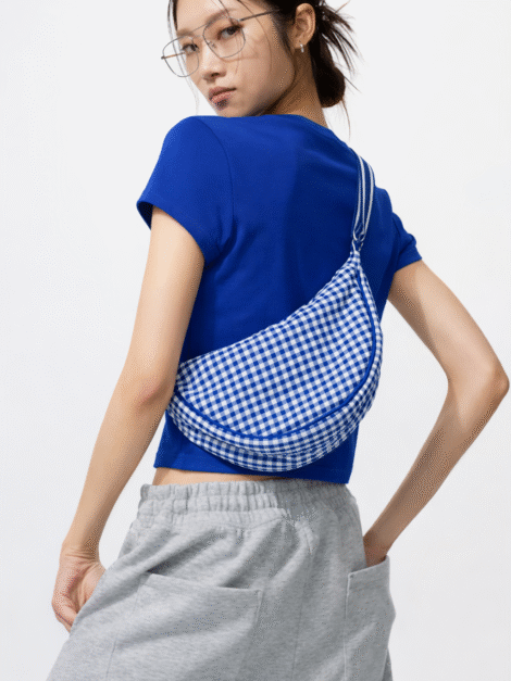 Round Mini Shoulder Bag | Gingham UNIQLO