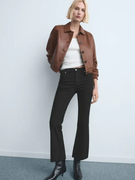 MNG Sienna flared cropped jeans (talla 10)