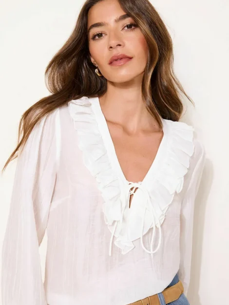 ZARA ruffle blouse (talla L)