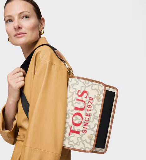 Crossbody TOUS mediana Audree beige Kaos Icon