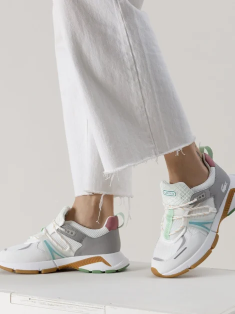 Women's Lacoste Textile Color-block Sneakers (TALLA 7 USA)