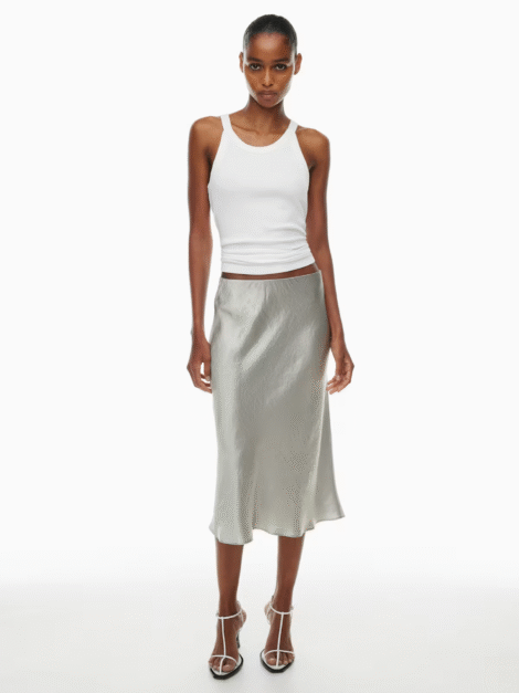 Babaton Slip Satin Midi Skirt (talla Small)