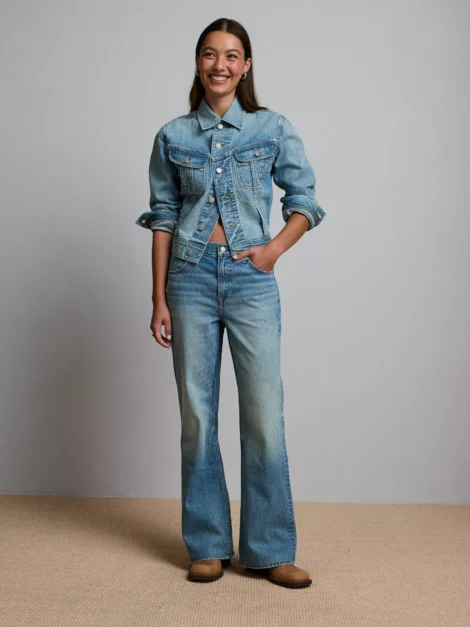 AE77 Premium Vintage Flare Jeans nuevo (talla 25)