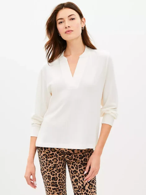 Jersey Split Neck Top LOFT nuevo (talla Small , parece M/L)