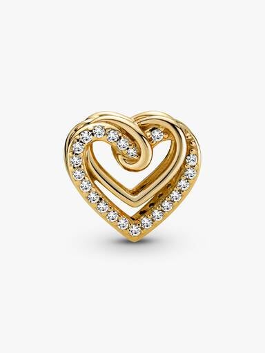 Sparkling Entwined Hearts Charm PANDORA