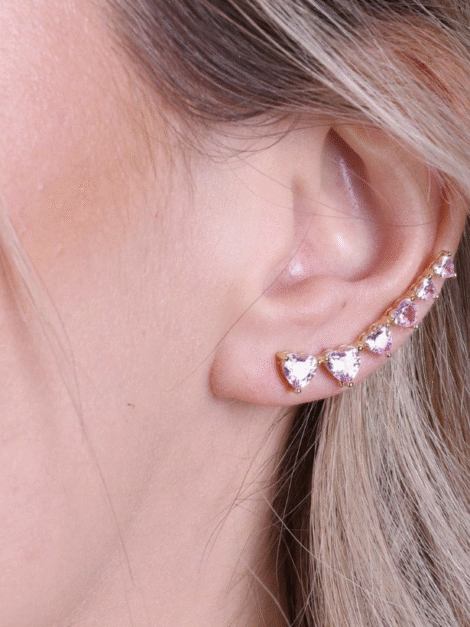 Elongated earrings with zirconias Hanavenezia