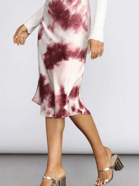 Tye Dye Satin Midi Skirt HDT (talla M, parece small)