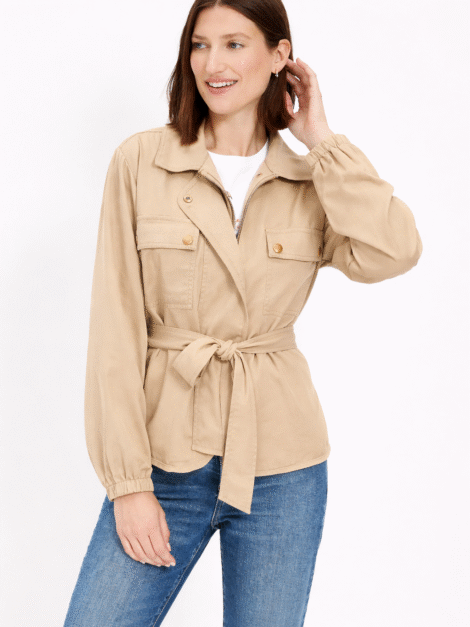 Tie Waist Utility Jacket LOFT nueva (talla M)