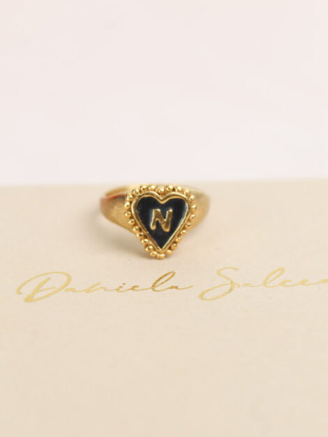 Anillo Letra Heart Daniela Salcedo