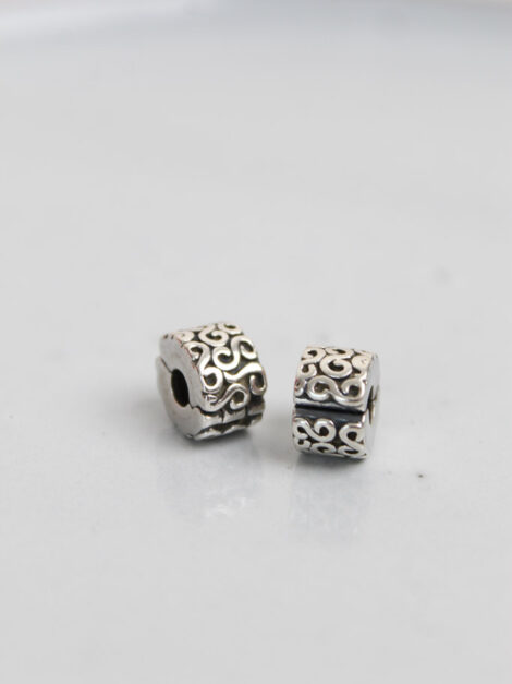Abstract silver clips PANDORA