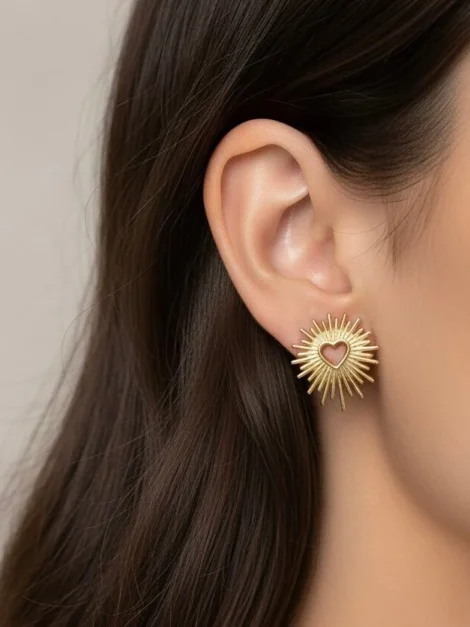 SACRED HEART stud earrings