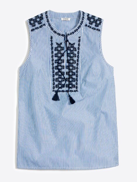 Embroidered Striped Tank Top J.CREW (talla XS)