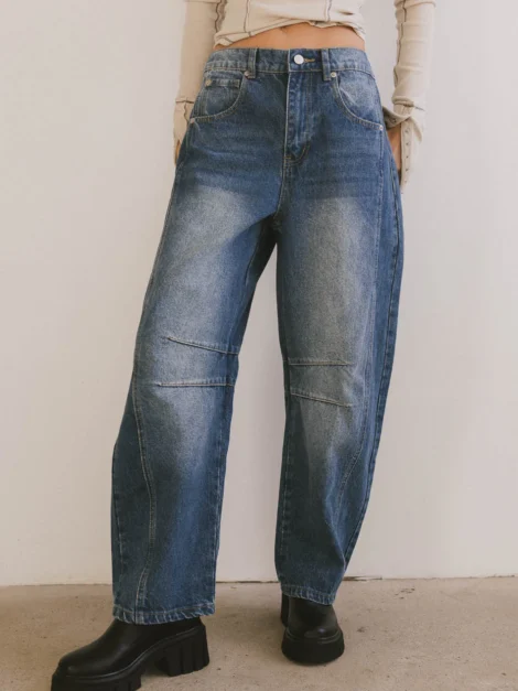 Barrel Jeans Allabreve nuevo (talla S)