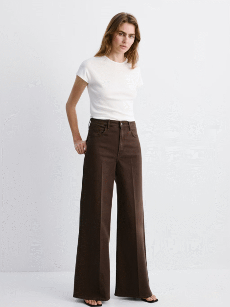 High-waisted wideleg jeans MANGO nuevo (talla 8)
