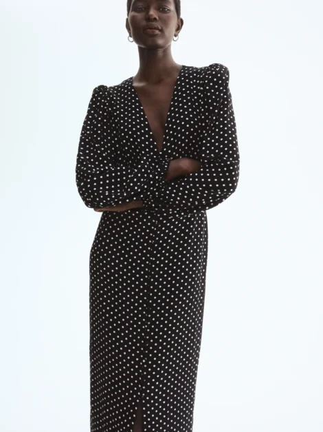 LONG-SLEEVED VISCOSE DRESS h&m NUEVI (talla small)