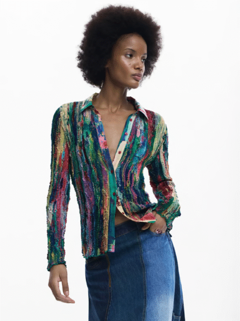 DESIGUAL Camisa a rayas NUEVO (talla M)