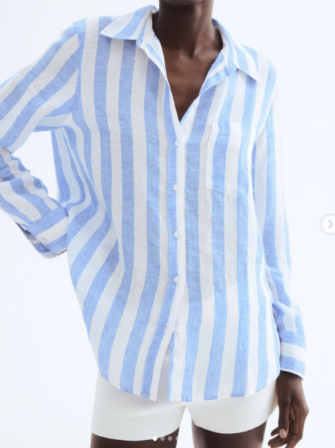 LINEN SHIRT H&M (TALLA SMALL OVERSIZED)
