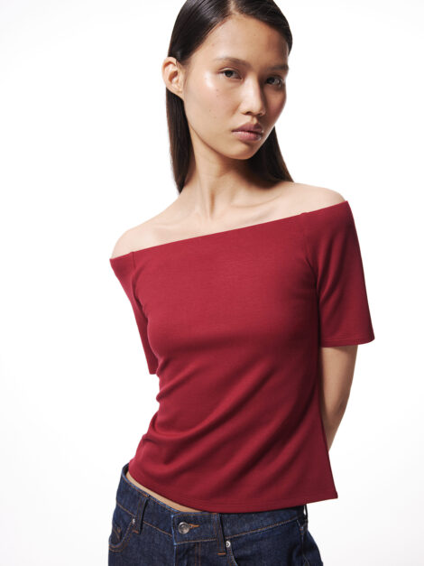 H&M Slim Fit Off-Shoulder Top (talla XS, parece S)