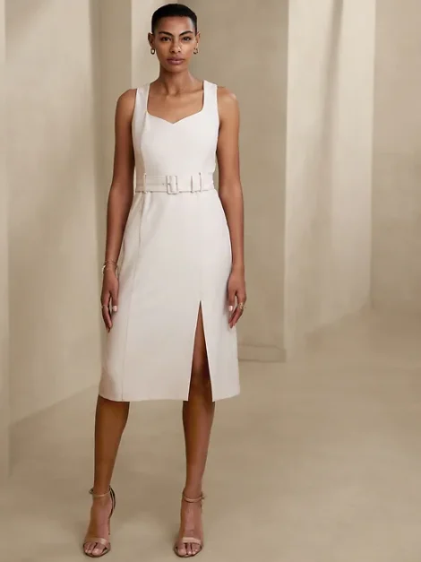 MIDI SHEATH DRESS BANANA REPUBLIC (talla 2)