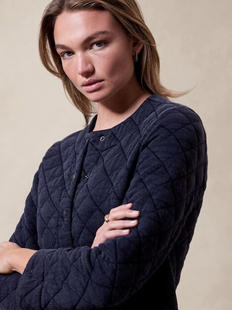 Quilted Short Jacket BANANA REPUBLIC NUEVA (TALLA M)