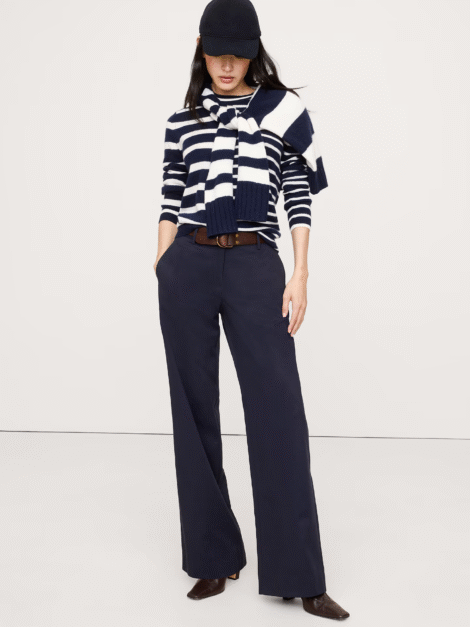 The Everyday Wide-Leg Pant in Tencel™-Cotton BANANA REPUBLIC (talla L)