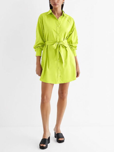 EXPRESS Boyfriend Poplin Portofino Shirt Dress nuevo (talla L)