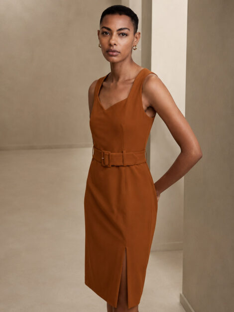 MIDI SHEATH DRESS BANANA REPUBLIC (talla 2)