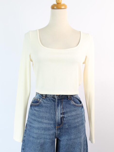 Top corto de manga larga Retro republic nueva (talla small)