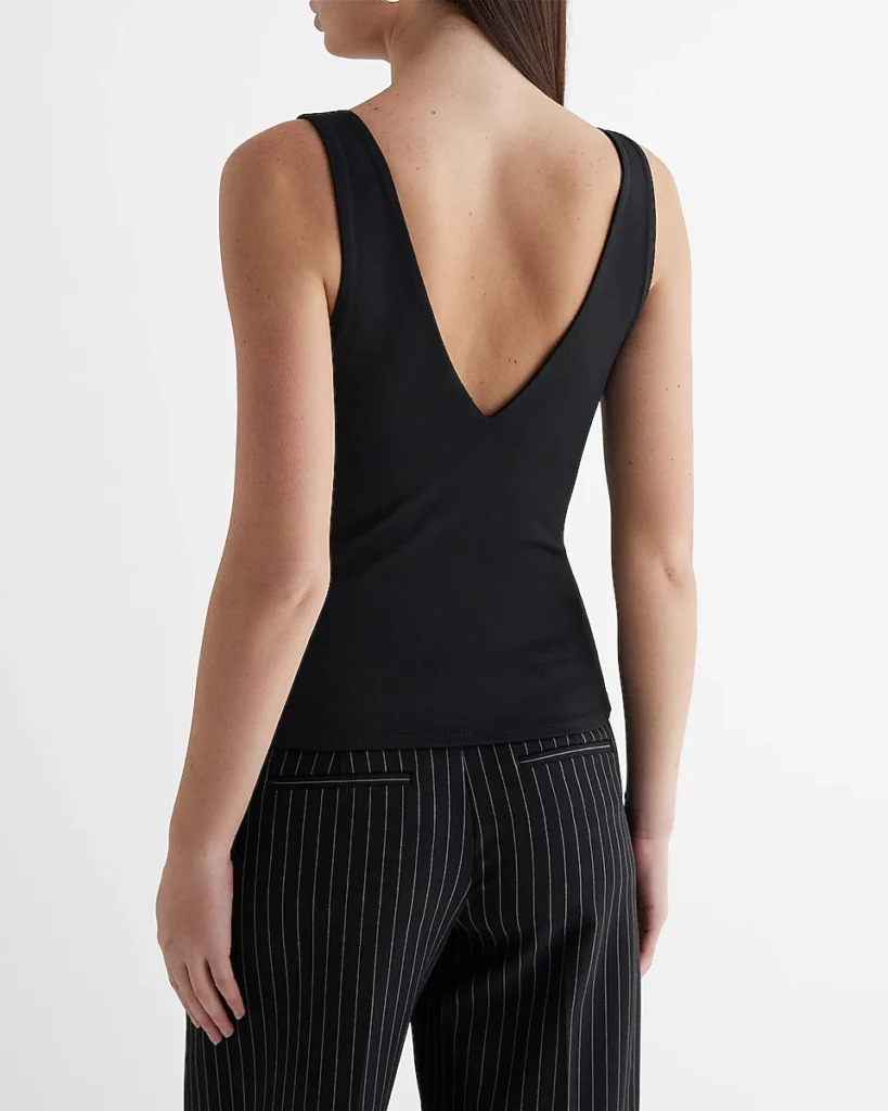 Body Contour High Compression Double V-Neck Tank EXPRESS (talla XS)