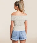 Foldover Off The Shoulder Top THE WORKSHOP (talla L, parece S/M)