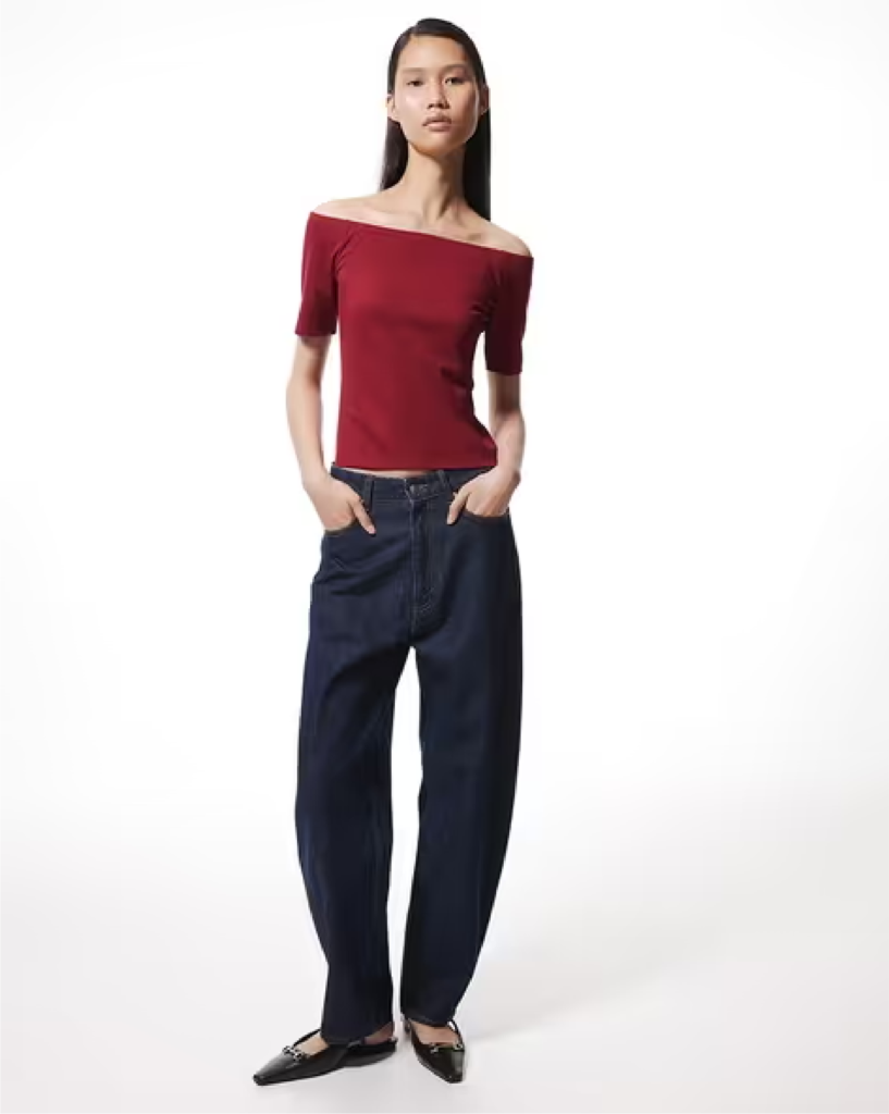 H&M Slim Fit Off-Shoulder Top (talla XS, parece S)