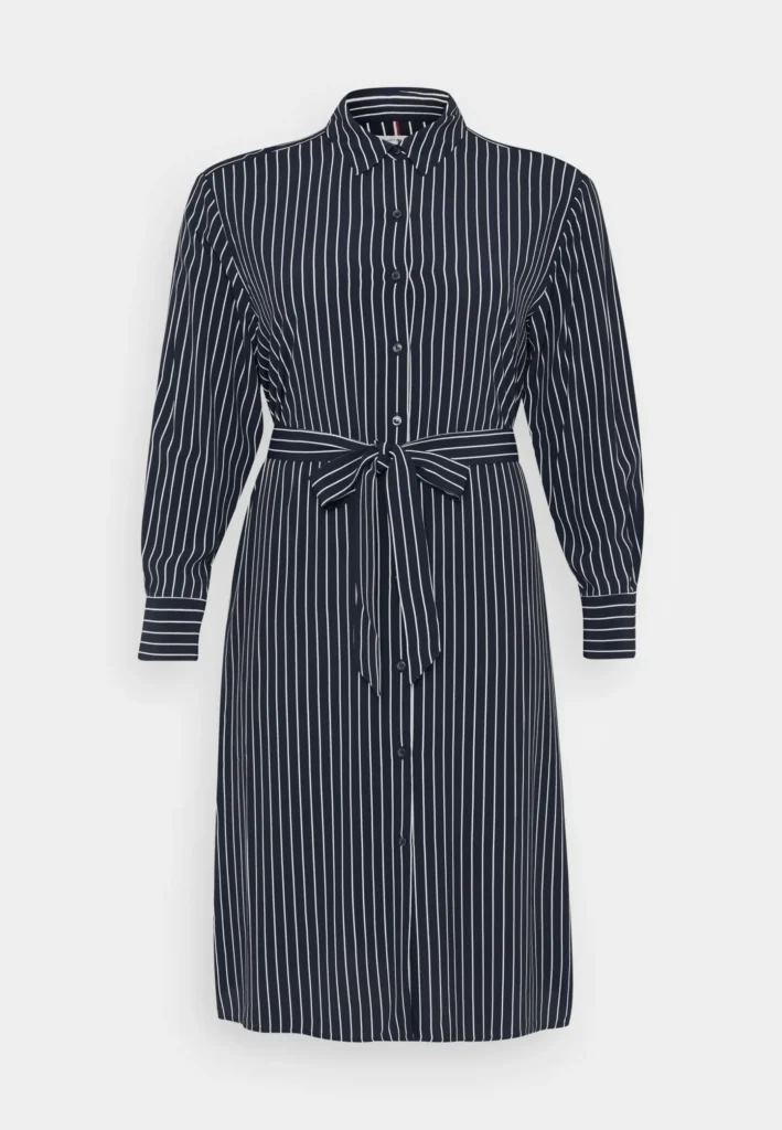 TOMMY HILFIGER Belted Midi Shirtdress (talla XS)