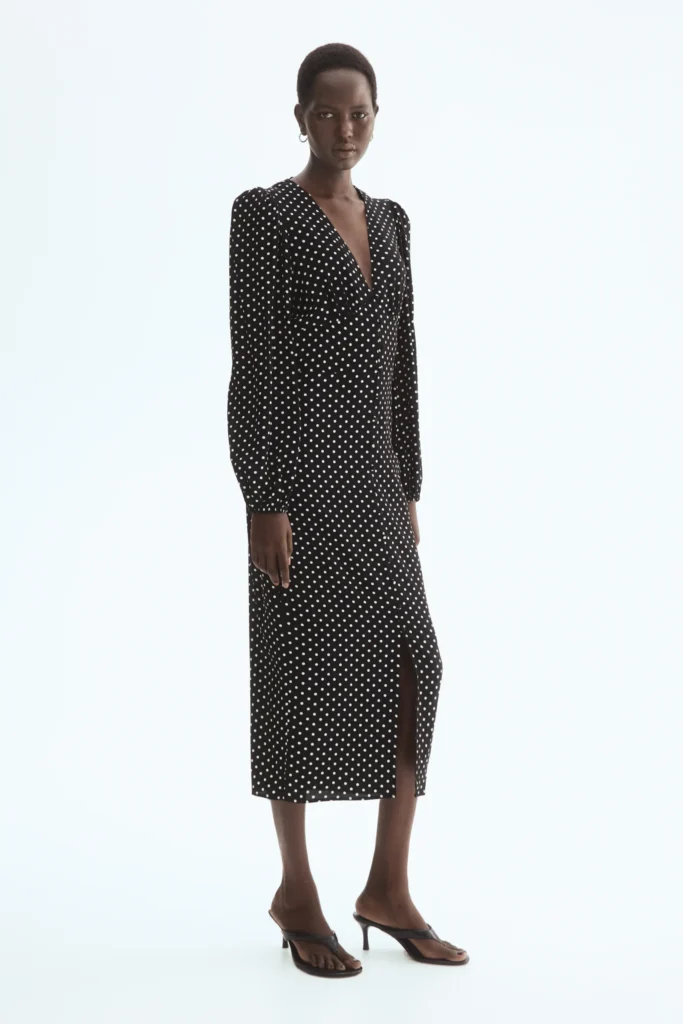 LONG-SLEEVED VISCOSE DRESS h&m NUEVI (talla small)
