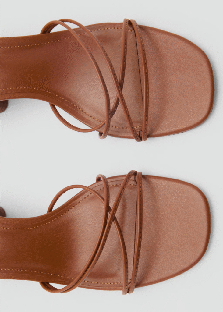 Heeled sandal with crossed straps MANGO nuevo (talla 37Eur)