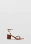 Heeled sandal with crossed straps MANGO nuevo (talla 37Eur)