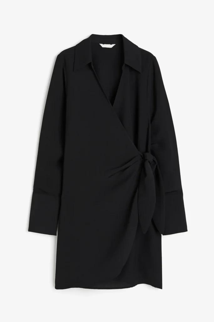 H&M WRAP-FRONT DRESS (talla M)