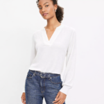 Jersey Split Neck Top LOFT nuevo (talla Small , parece M/L)