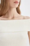 Foldover Off The Shoulder Top THE WORKSHOP (talla L, parece S/M)