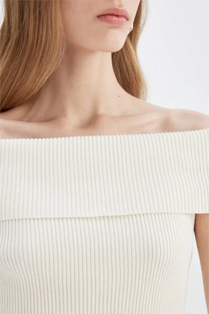 Foldover Off The Shoulder Top THE WORKSHOP (talla L, parece S/M)