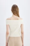 Foldover Off The Shoulder Top THE WORKSHOP (talla L, parece S/M)