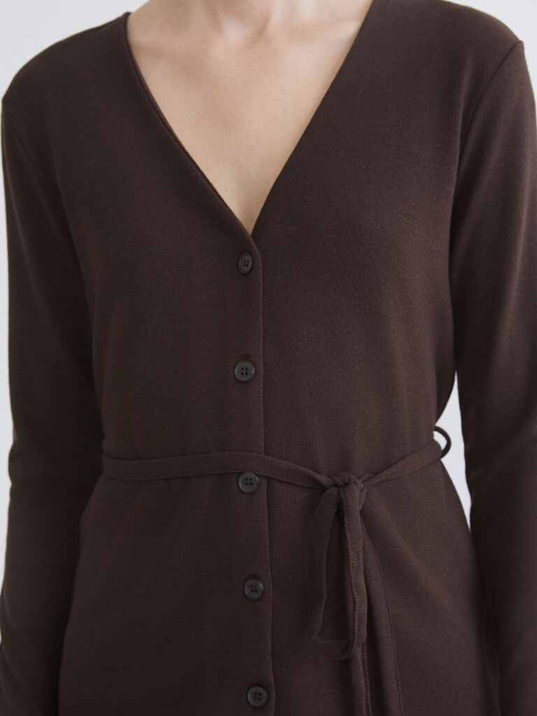 V Neck Belted Women's Cardigan ZARA (talla small)