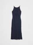 High-Neck Jacquard Midi Dress Banana Republic NUEVO (talla XS)